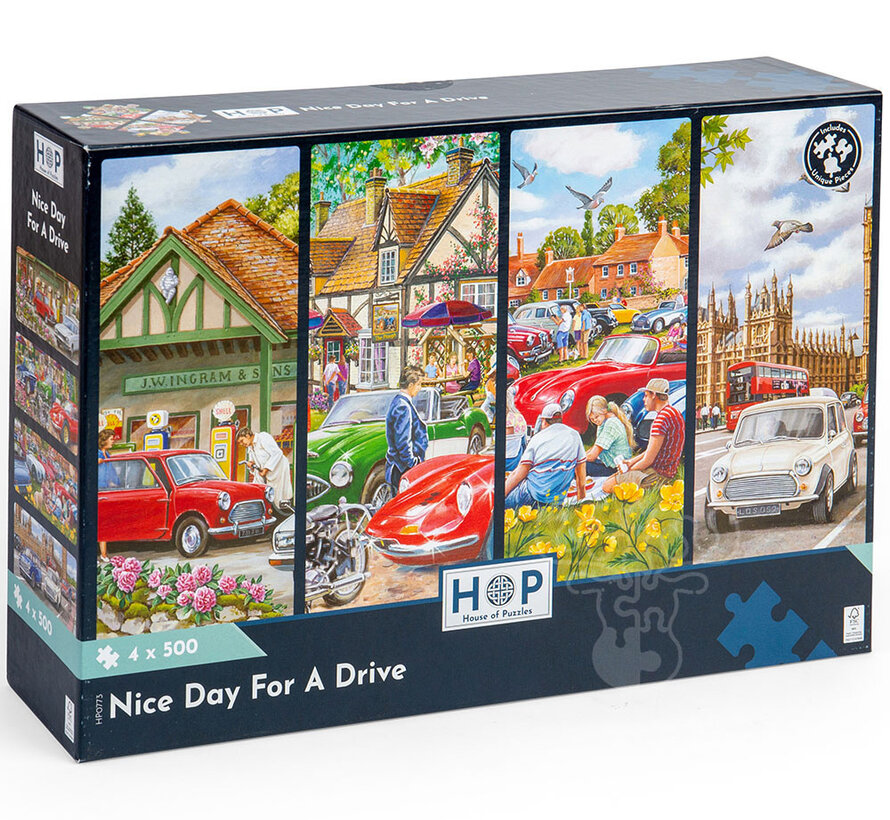 House of Puzzles Nice Day For A Drive Puzzle 4 x 500pcs