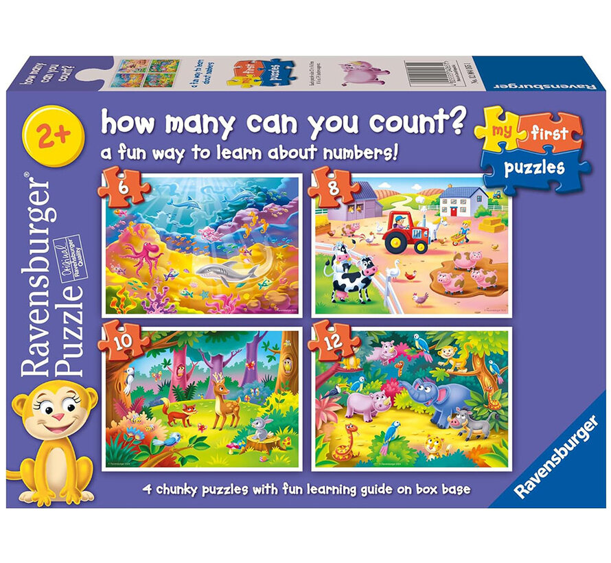 Ravensburger My First Puzzle: How Many Can You Count? Puzzle 6, 8, 10, 12 pcs