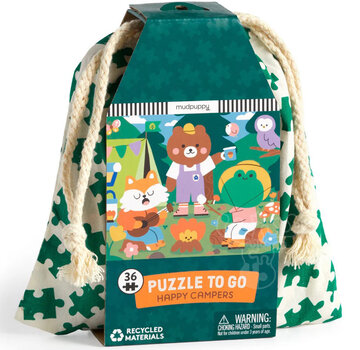 Mudpuppy Mudpuppy Puzzle to Go Happy Campers Puzzle 36pcs