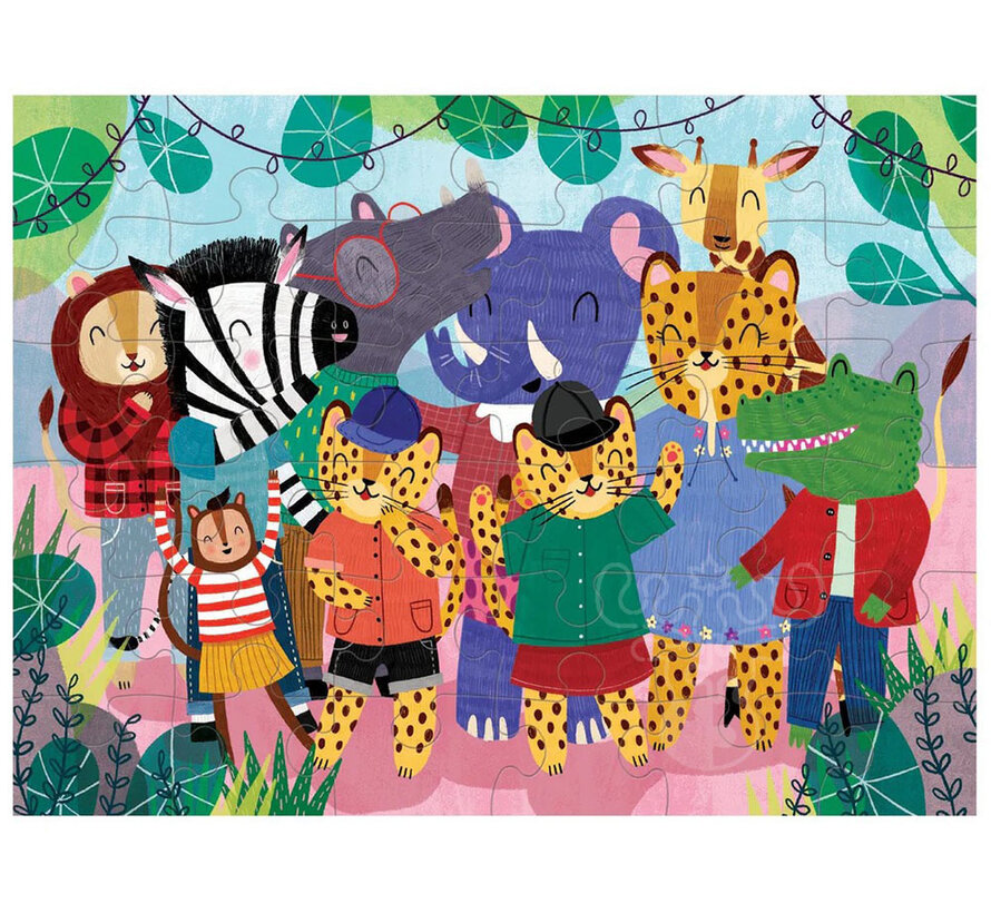 Mudpuppy Puzzle to Go Wild Bunch Puzzle 36pcs