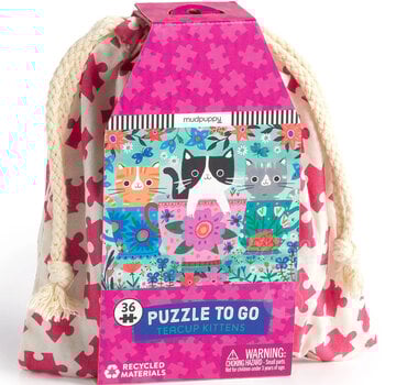 Mudpuppy Mudpuppy Puzzle to Go Teacup Kittens Puzzle 36pcs
