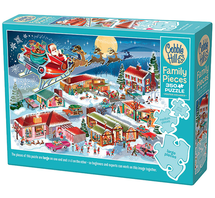 Cobble Hill Santa's Flyby Family Puzzle 350pcs