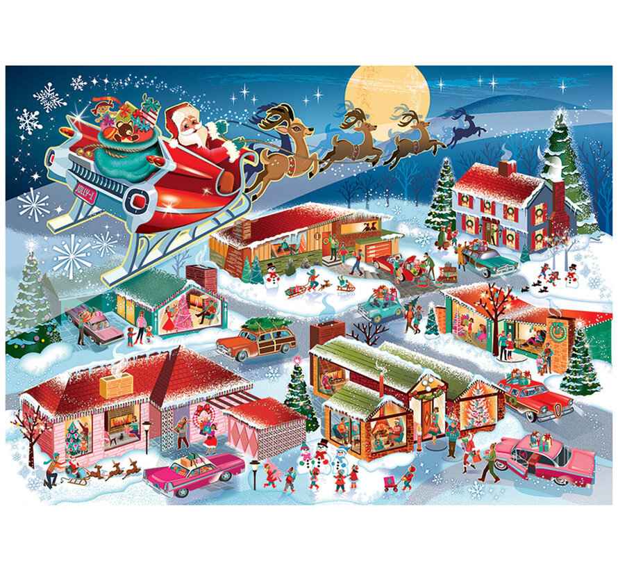 Cobble Hill Santa's Flyby Family Puzzle 350pcs