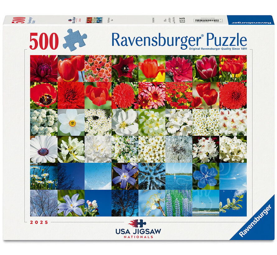 Ravensburger Red, White and Blue 500pcs USA Jigsaw Nationals