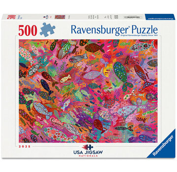 Ravensburger FINAL SALE Ravensburger Fish in Fuchsia 500pcs USA Jigsaw Nationals 2025 - Canada Only