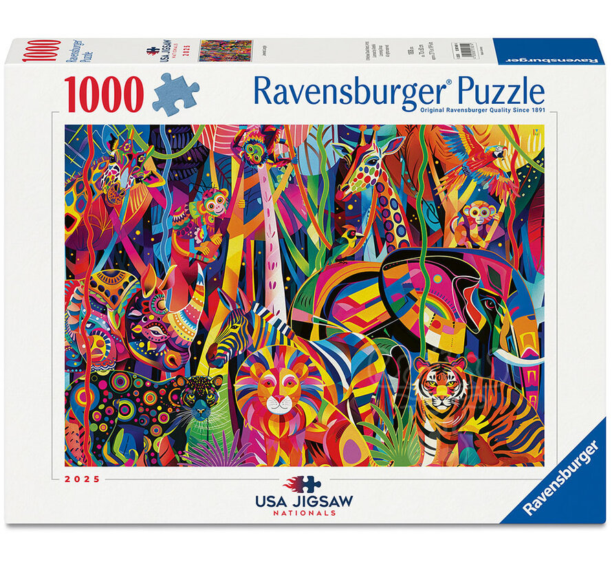 Ravensburger Jeweled Jungle Puzzle 1000pcs USA Jigsaw Nationals 2025