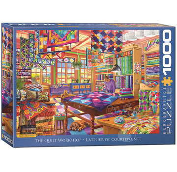 Eurographics Eurographics Artist Label Bigelow Illustrations: The Quilt Workshop Puzzle 1000pcs