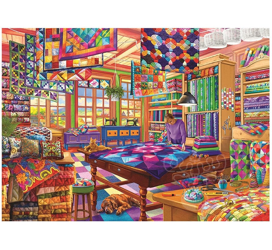 Eurographics Bigelow Illustrations: The Quilt Workshop Puzzle 1000pcs