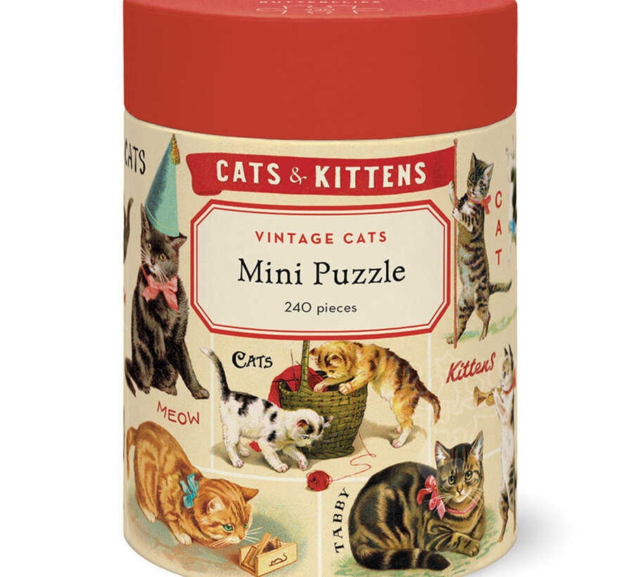 Cavallini Vintage: Vintage Cats Mini Puzzle 240pcs