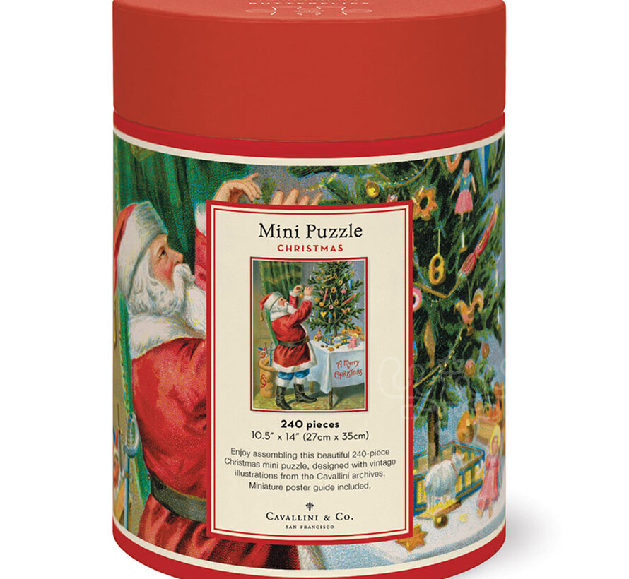 Cavallini Vintage: Christmas Mini Puzzle 240pcs