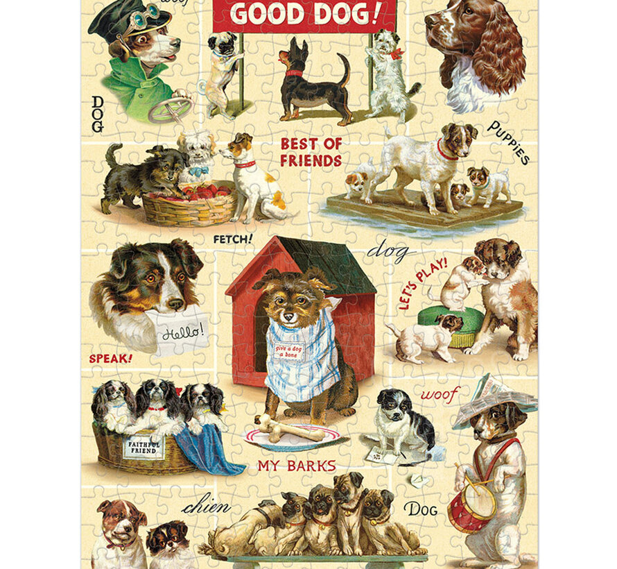 Cavallini Vintage: Vintage Dogs Mini Puzzle 240pcs