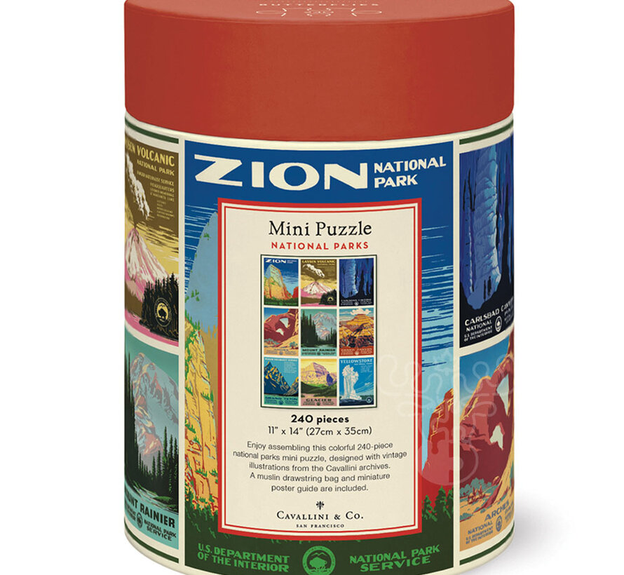 Cavallini Vintage: National Parks Mini Puzzle 240pcs