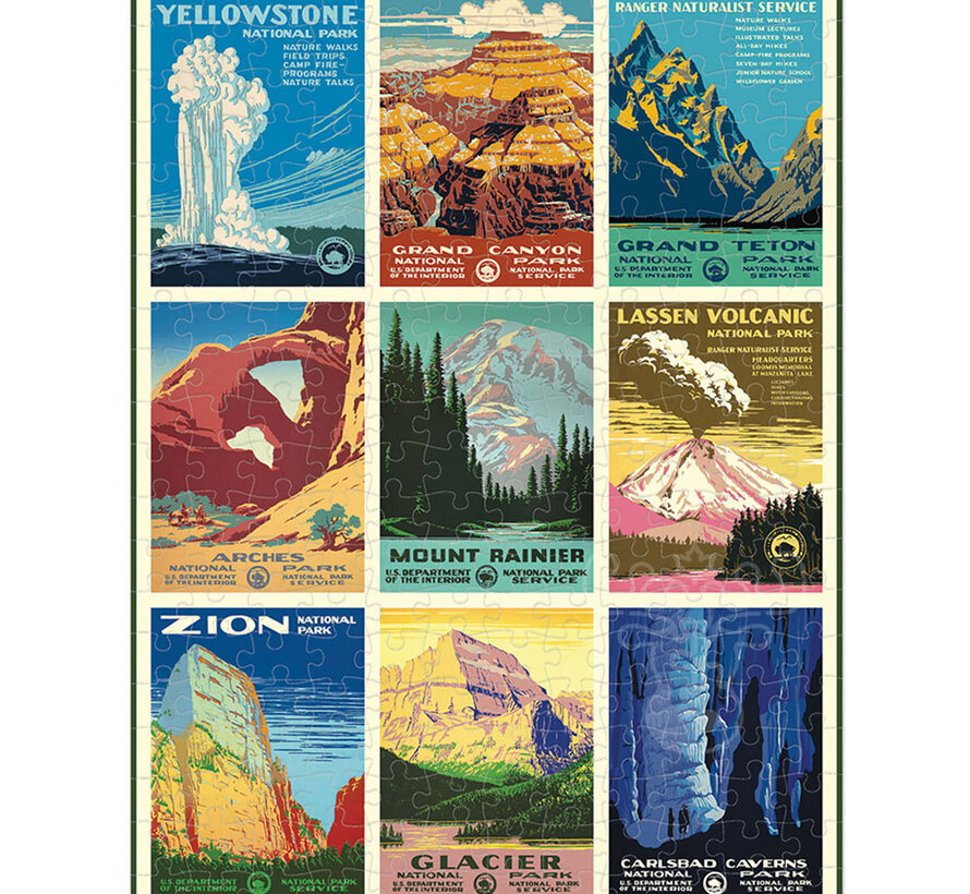 Cavallini Vintage: National Parks Mini Puzzle 240pcs