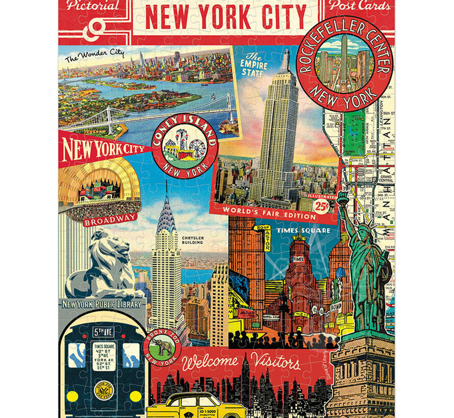 Cavallini Vintage: New York City Mini Puzzle 240pcs