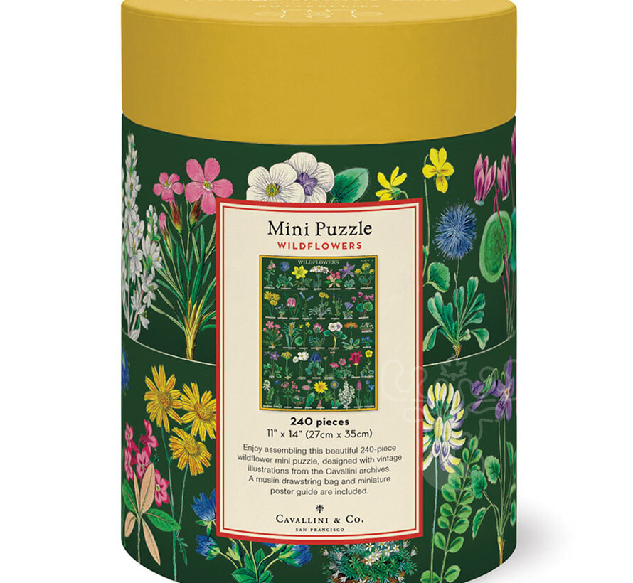 Cavallini Vintage: Wildflowers Mini Puzzle 240pcs