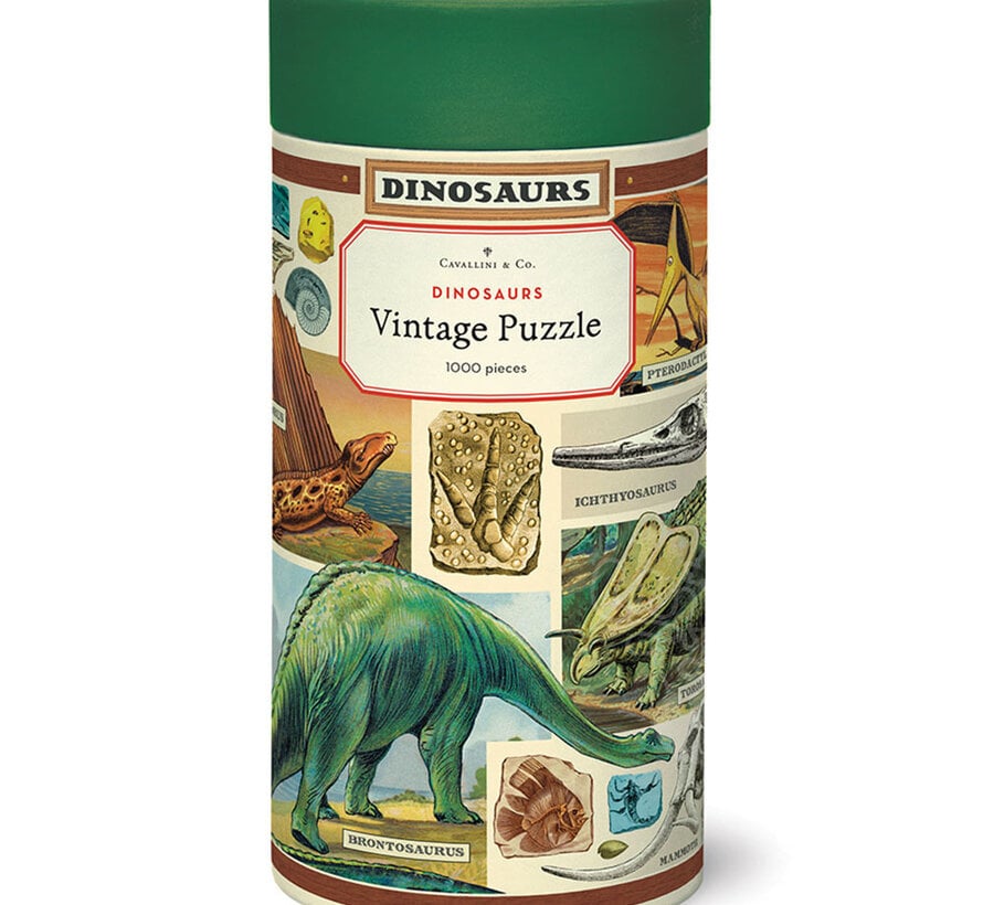 Cavallini Vintage: Dinosaurs Puzzle 1000pcs