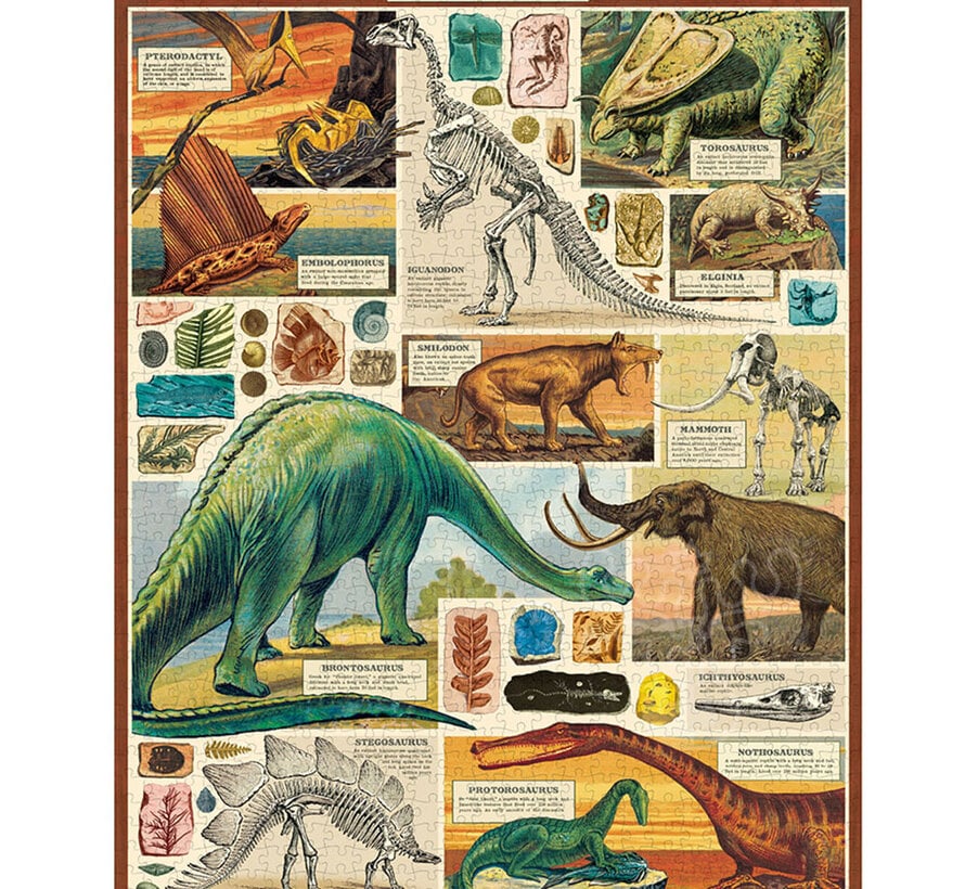 Cavallini Vintage: Dinosaurs Puzzle 1000pcs