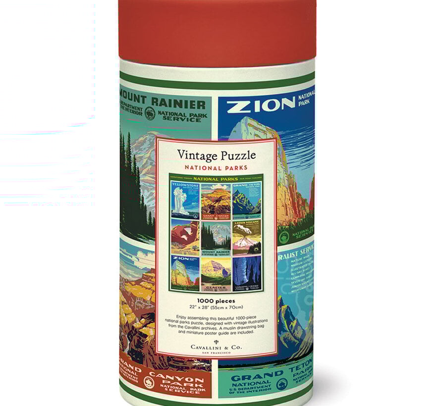 Cavallini Vintage: National Parks Posters Puzzle 1000pcs