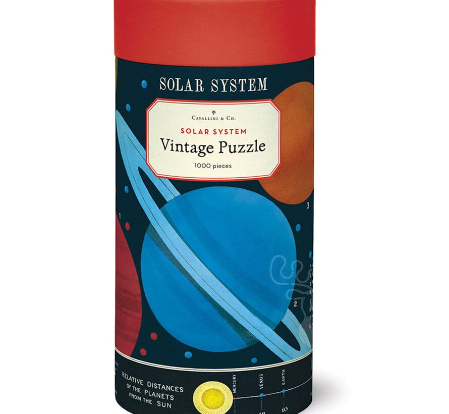 Cavallini Vintage: Solar System Puzzle 1000pcs