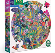 EeBoo eeBoo Paradise Garden Round Puzzle 500pcs