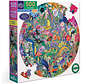 eeBoo Paradise Garden Round Puzzle 500pcs