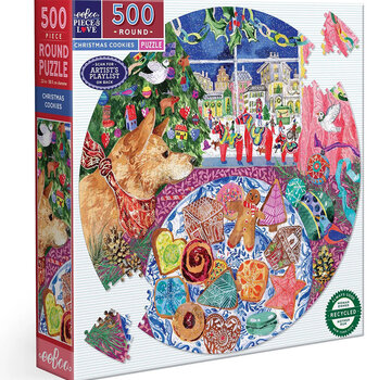 EeBoo eeBoo Christmas Cookies Round Puzzle 500pcs