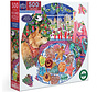 eeBoo Christmas Cookies Round Puzzle 500pcs