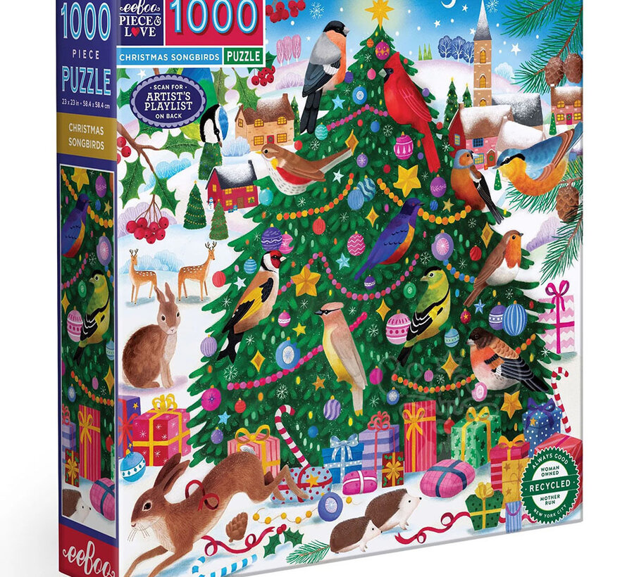 eeBoo Christmas Songbirds Puzzle 1000pcs