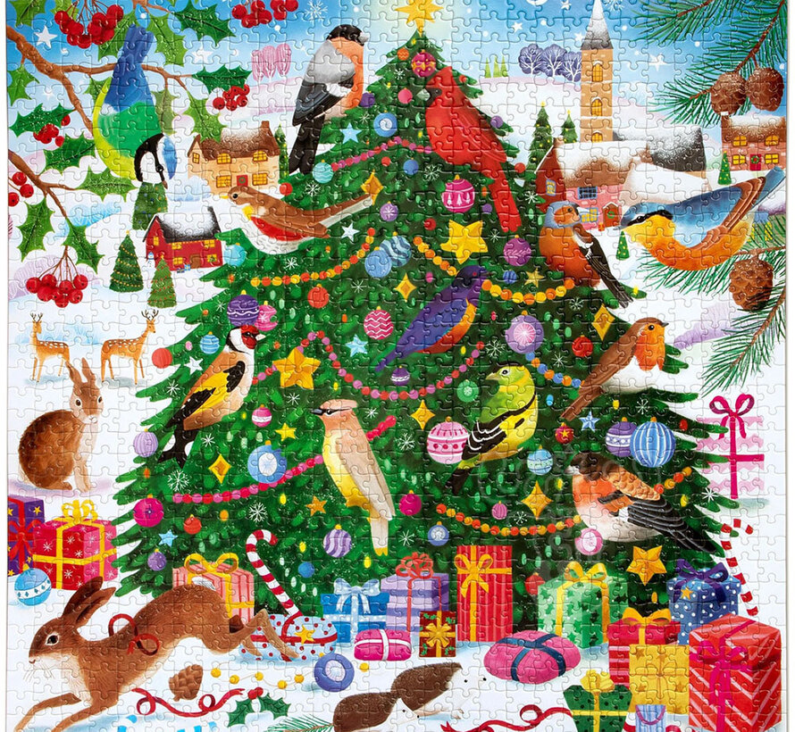 eeBoo Christmas Songbirds Puzzle 1000pcs