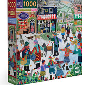 EeBoo eeBoo Christmas in the Square Puzzle 1000pcs