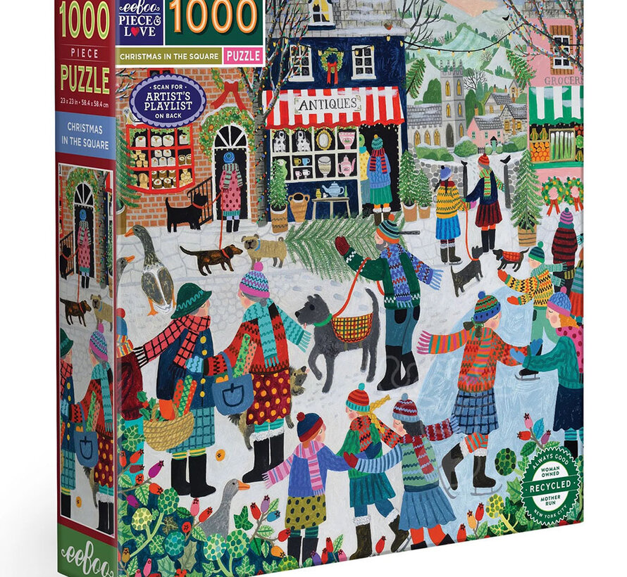 eeBoo Christmas in the Square Puzzle 1000pcs