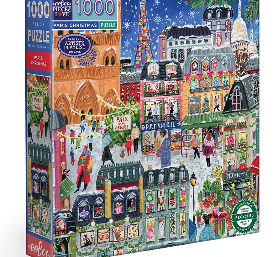 eeBoo Paris Christmas Puzzle 1000pcs