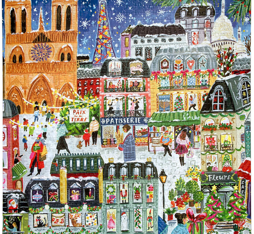 eeBoo Paris Christmas Puzzle 1000pcs