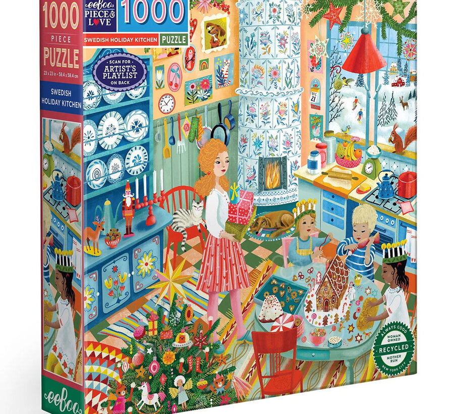 eeBoo Swedish Holiday Kitchen Puzzle 1000pcs