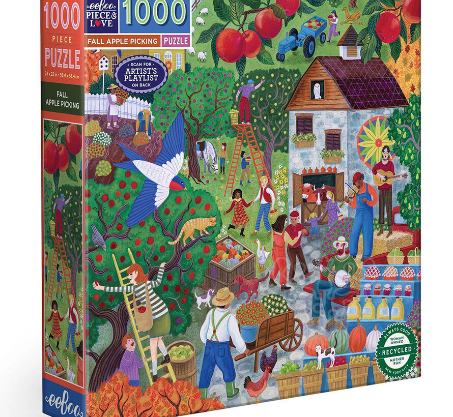 eeBoo Fall Apple Picking Puzzle 1000pcs