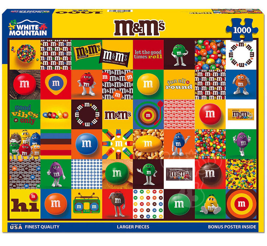 White Mountain M&M'S Fun Puzzle 1000pcs