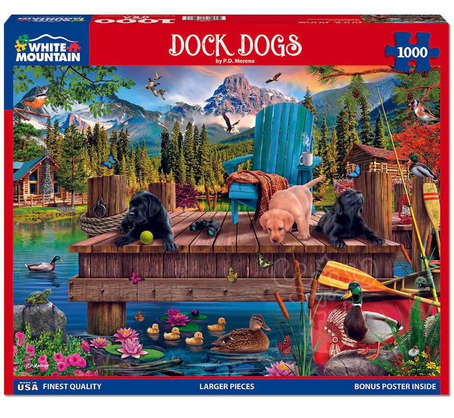 White Mountain Dock Dogs Puzzle 1000pcs