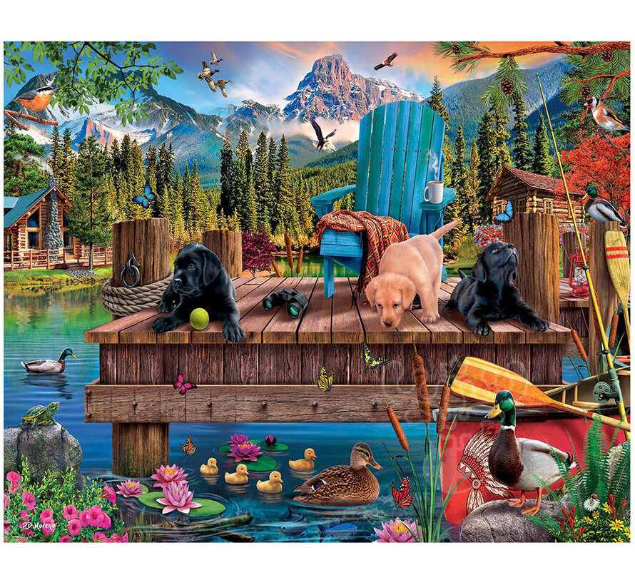 White Mountain Dock Dogs Puzzle 1000pcs