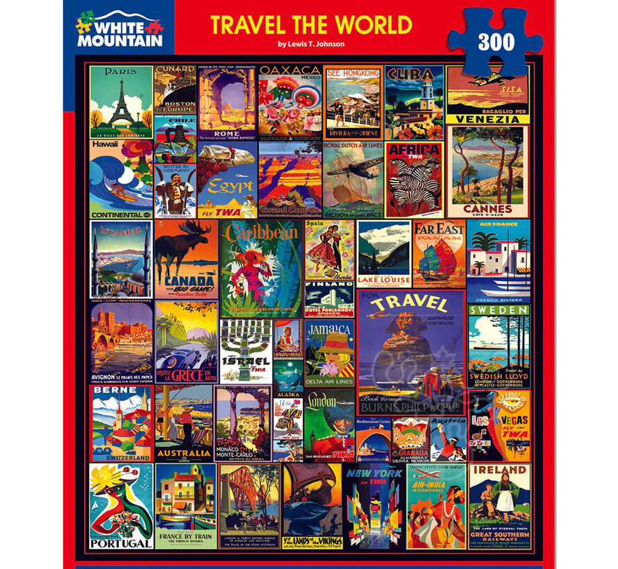 White Mountain Travel The World Puzzle 300pcs