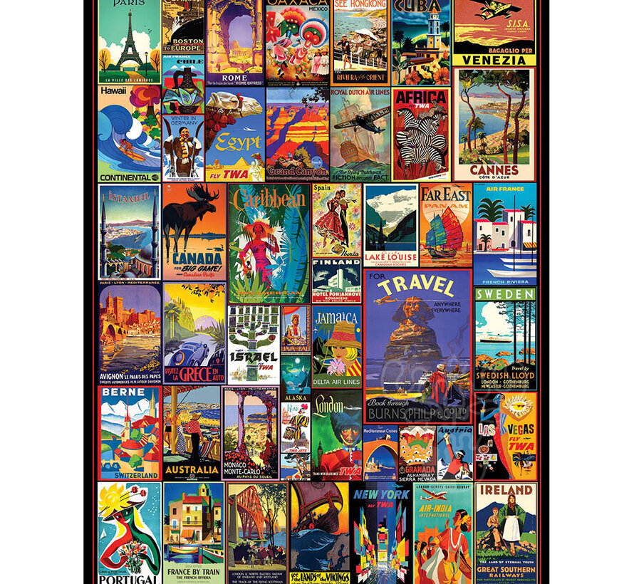 White Mountain Travel The World Puzzle 300pcs