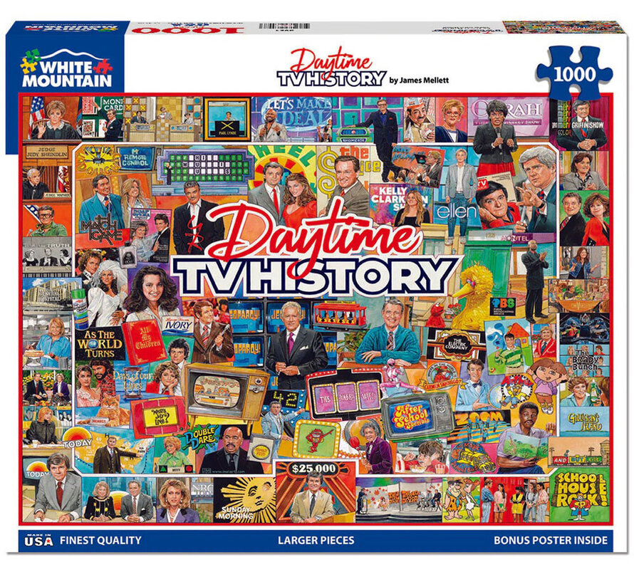 White Mountain Daytime TV History Puzzle 1000pcs