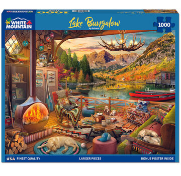 White Mountain White Mountain Lake Bungalow Puzzle 1000pcs