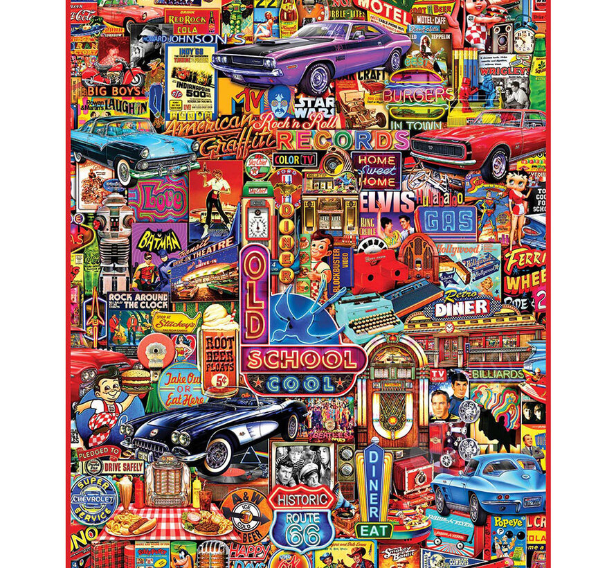 White Mountain Old School Cool Puzzle 1000pcs