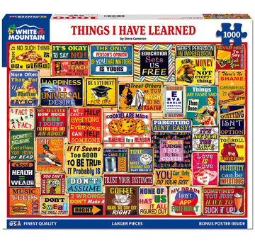 White Mountain White Mountain Things I Have Learned Puzzle 1000pcs