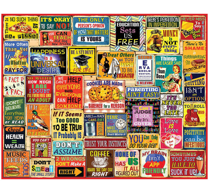 White Mountain Things I Have Learned Puzzle 1000pcs