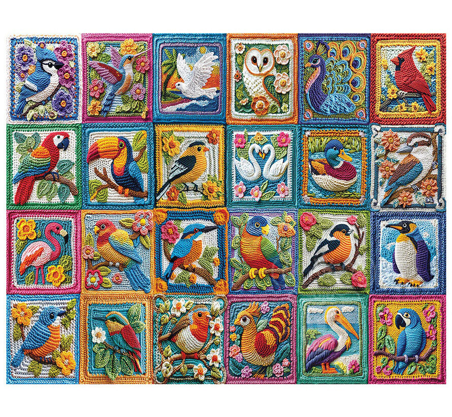 White Mountain Bird Crochet Puzzle 1000pcs