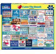 White Mountain White Mountain I Love The Beach Puzzle 1000pcs