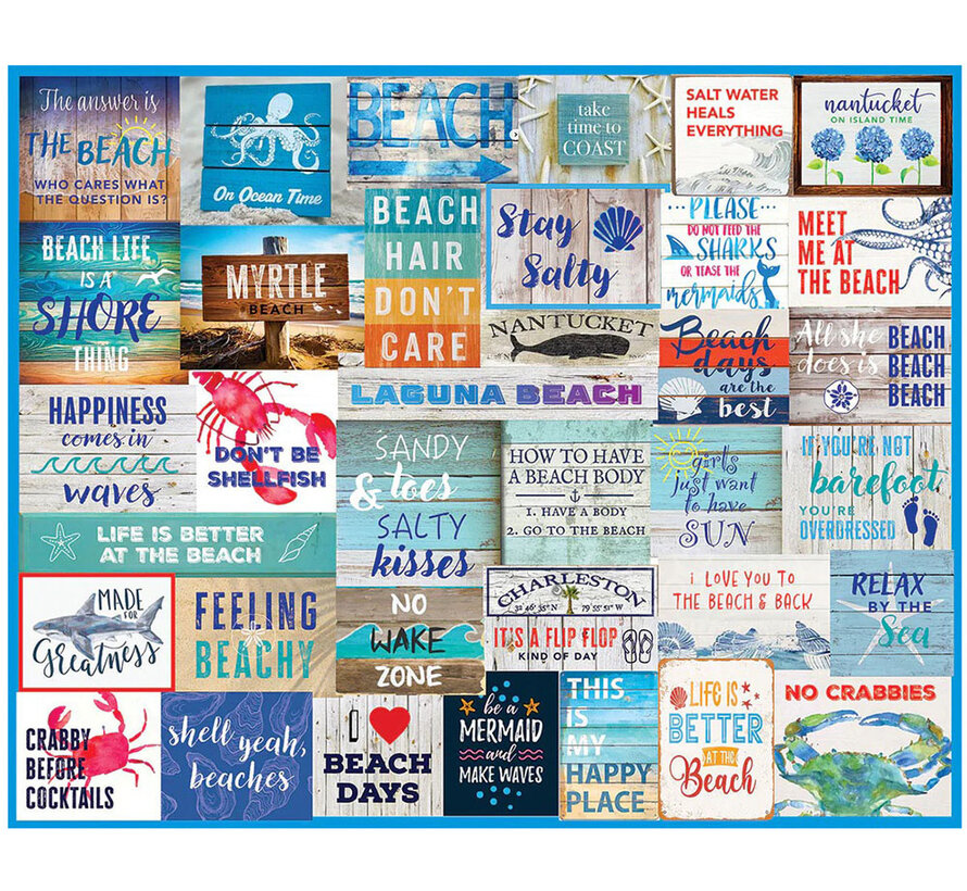 White Mountain I Love The Beach Puzzle 1000pcs