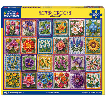 White Mountain White Mountain Flower Crochet Puzzle 1000pcs