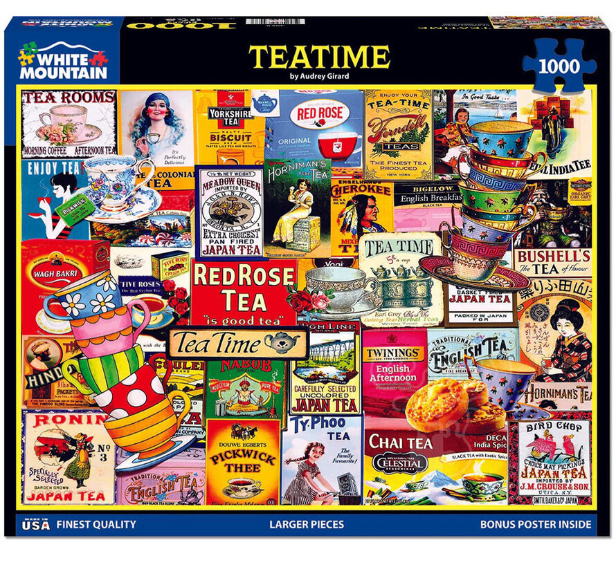 White Mountain Teatime Puzzle 1000pcs